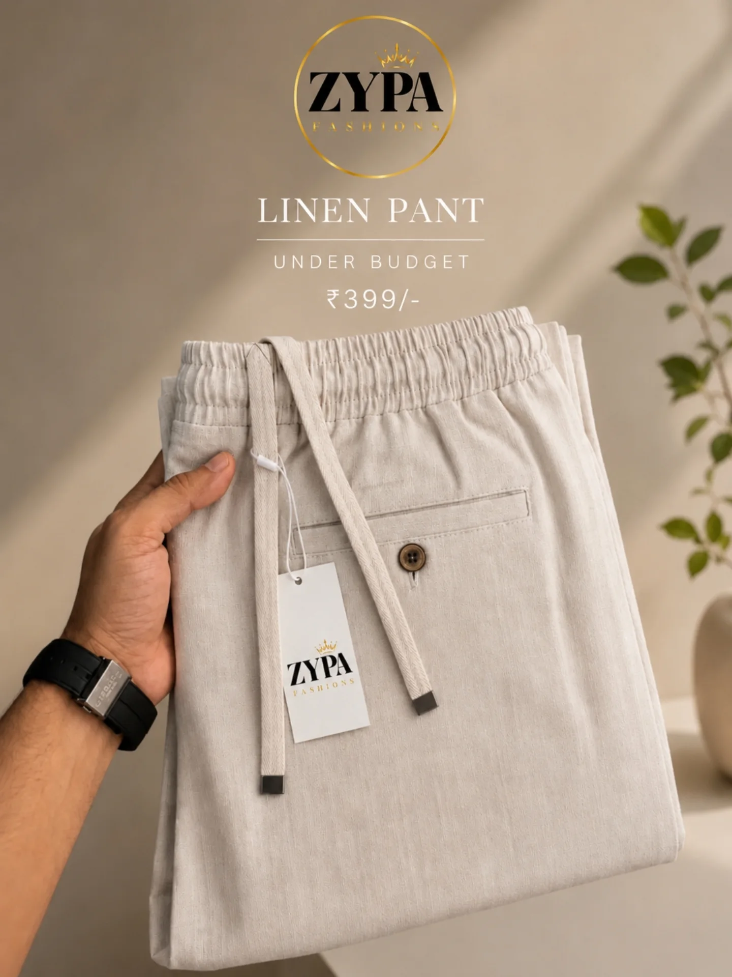 Olive Luxe Linen Pant